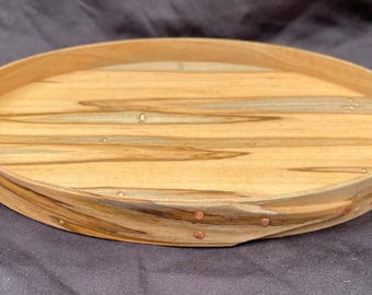 Shaker Oval Bureau Tray---Ambrosia (Wormy) Maple