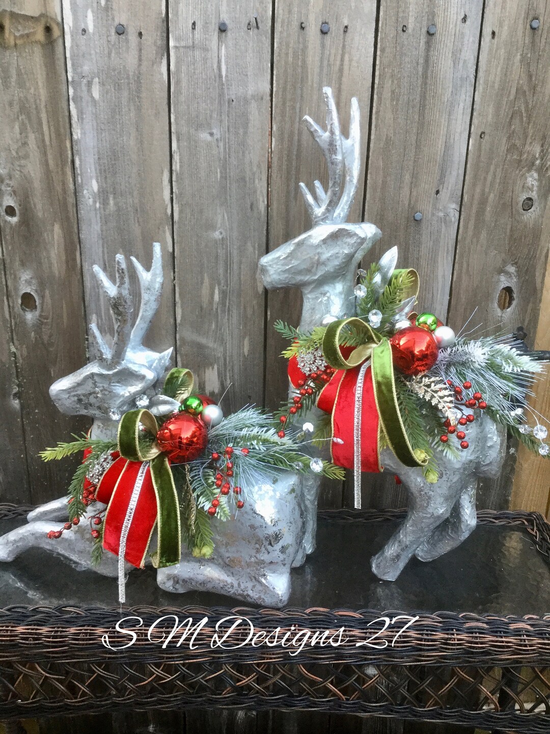 Reindeer Christmas Decor, Christmas Decor, Whimsical Christmas Decor