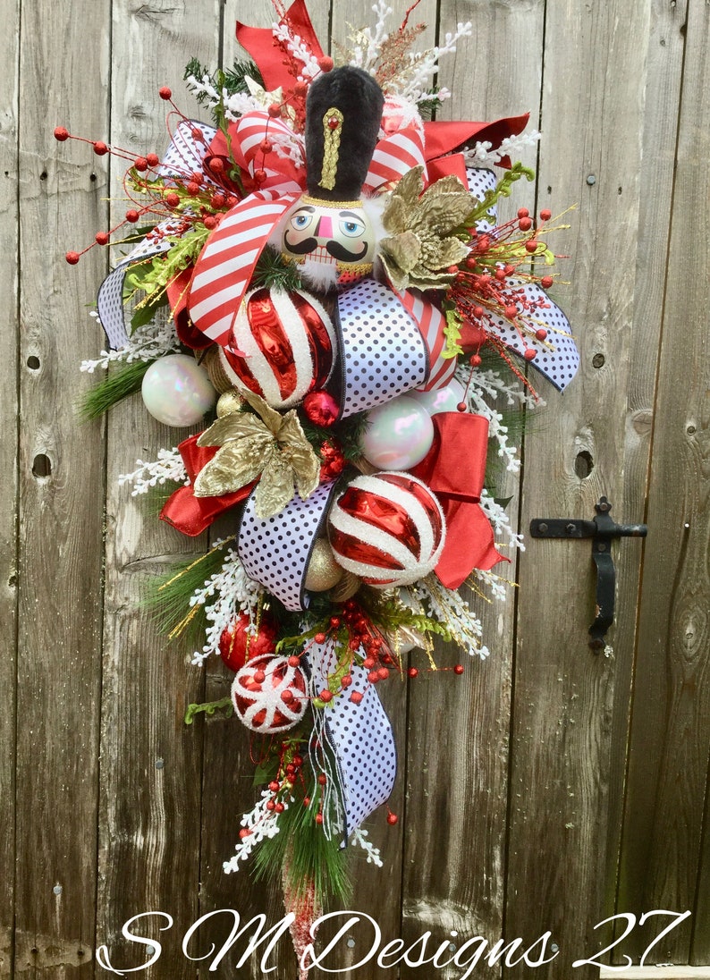 Nutcracker Christmas Swag Christmas Swag Whimsical Christmas Etsy