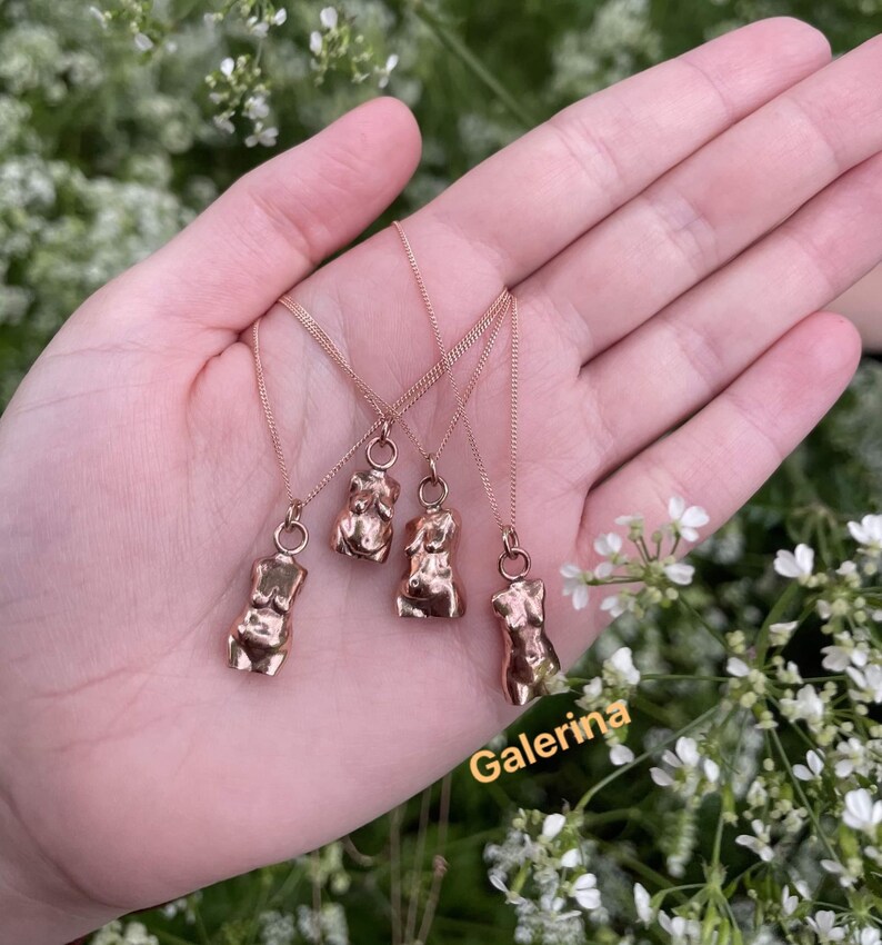 Bronze Body Pendant Necklace Body Normative Neckalce Etsy UK