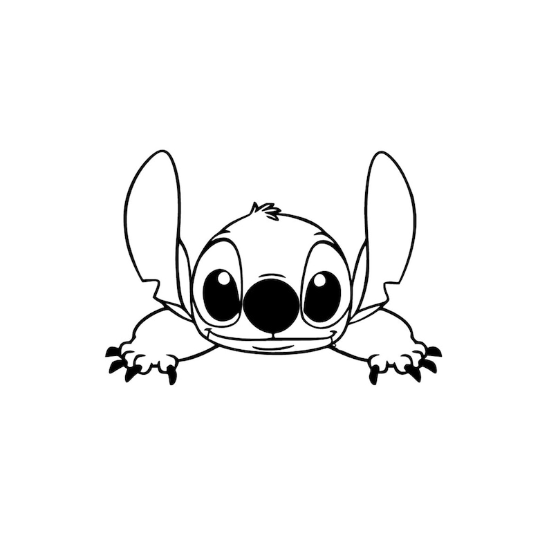 Stitch Laying Decal Lilo and Stitch Decal Disney Decal Etsy UK