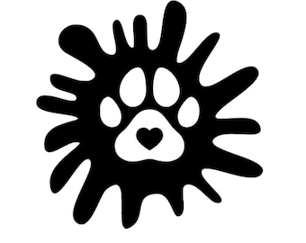 Splatter Paw Print Vinyl Decal | Dog Decal | Dog Mom | Custom Pet Vinyl Decal | Dog Lover Decal | Paw Vinyl Decal | Dog Car Laptop Sticker