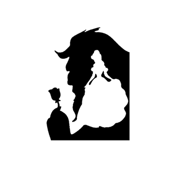 Belle And Beast Silhouette Disney