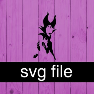 Malefiz und Drache Silhouette SVG | Malefiz SVG | Dornröschen SVG