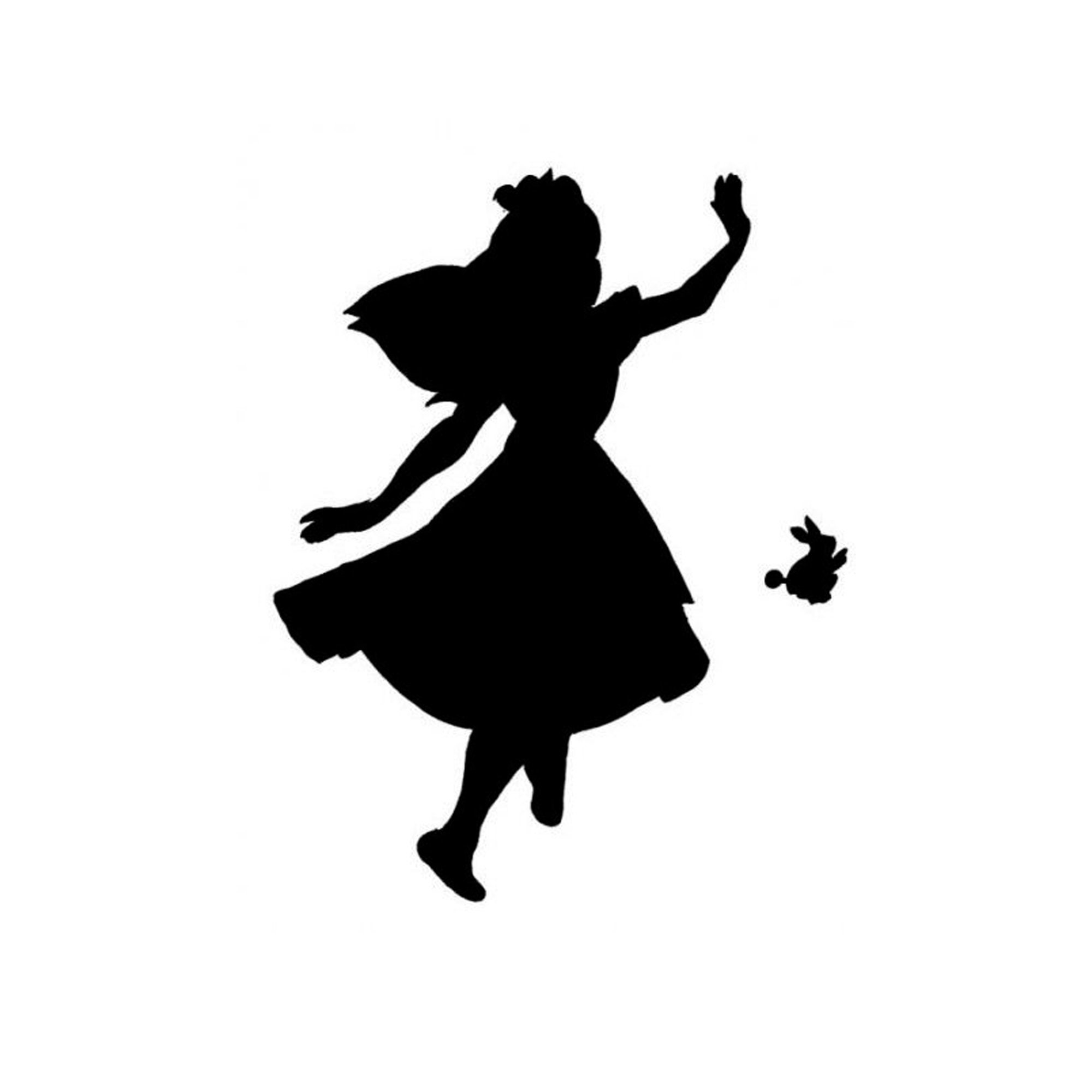 Printable Alice In Wonderland Silhouette