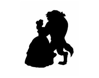 Beauty and the Beast Decal | Beauty and the Beast Dancing Decal | Disney Belle and Beast Sticker | Disney Sticker | Disney Princess Decal