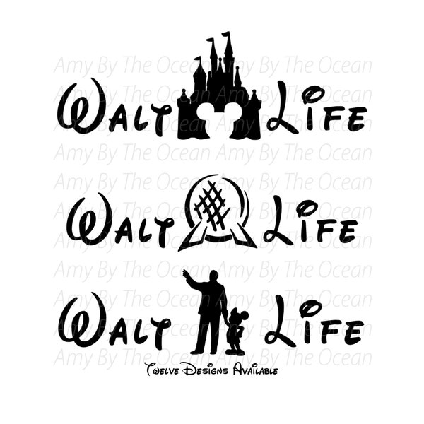 Walt Life Decal | Walt Life Sticker | Walt Life Epcot Sticker | Walt Life Vinyl | Walt Life Castle Decal | Walt Life Stitch Decal