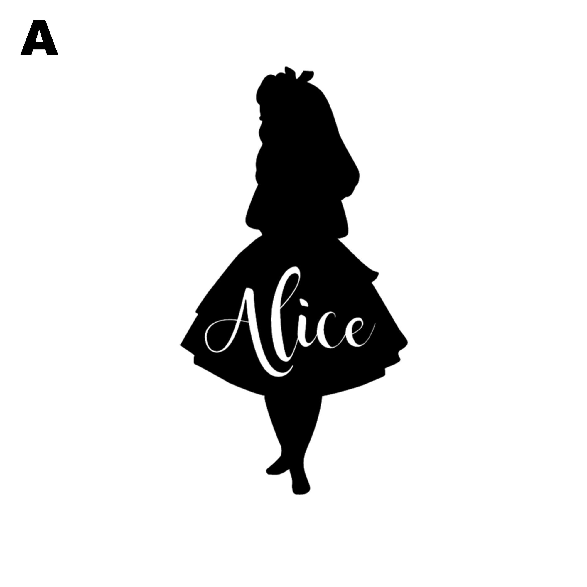 Silhouette Alice Au Pays Des Merveilles Alice Silhouette Decal Alice in Wonderland Silhouette Vinyl - Etsy