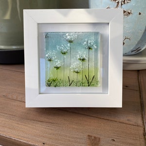 Fused glass - White Agapanthus