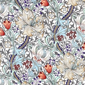 William Morris Golden Lily   - Piped Edge finish.