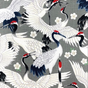 Japanese Cushion Cover - Grey background