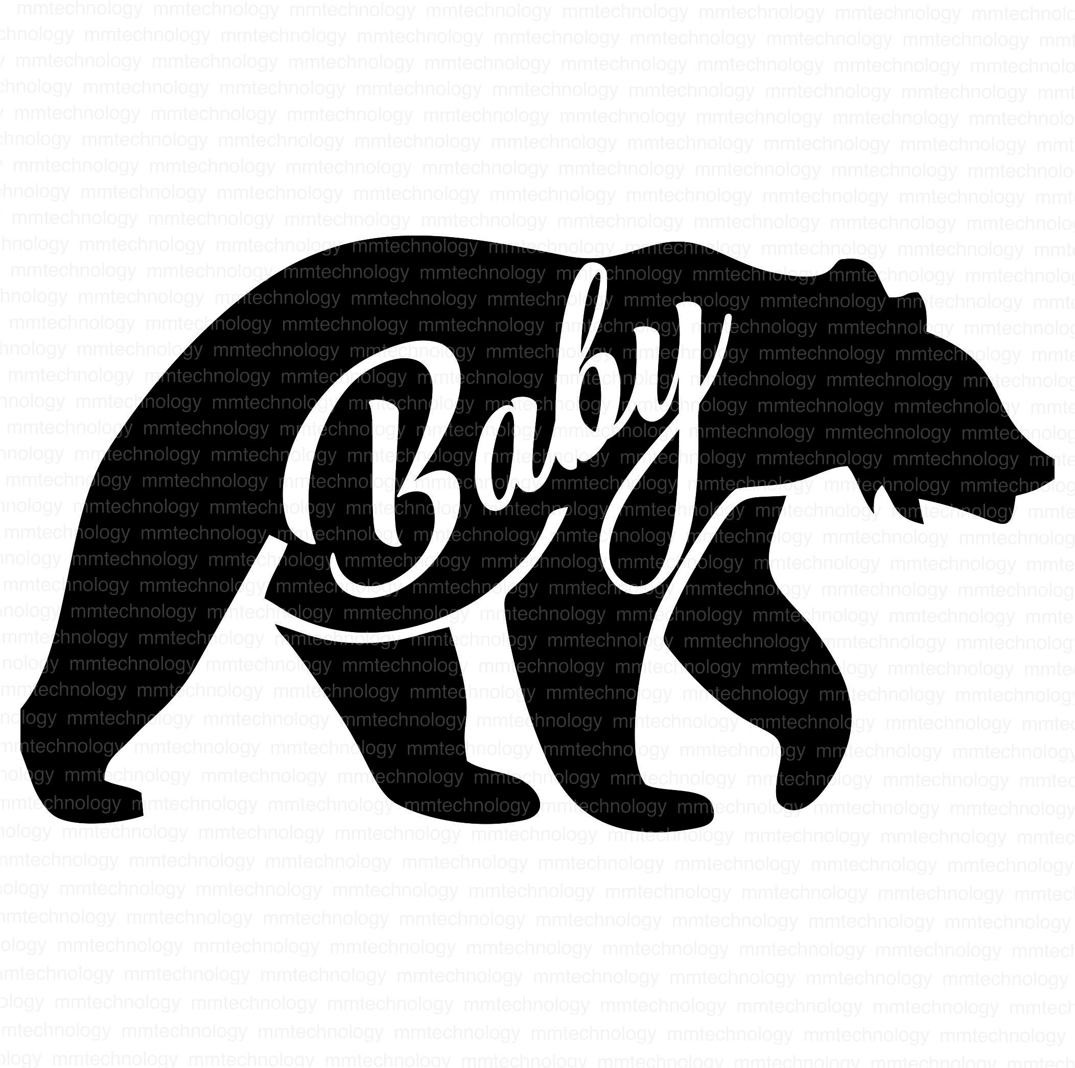 SVG Files, Silhouette Files, Baby Bear Svg, Animals Svg, Bear, Babies