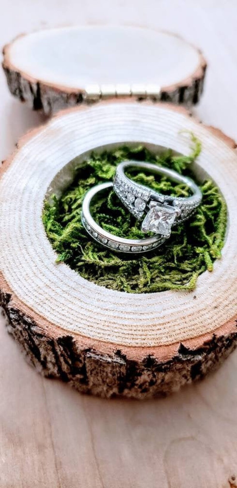 Wedding Proposal Ring Box Natural Tree Wood Box Rustic Etsy