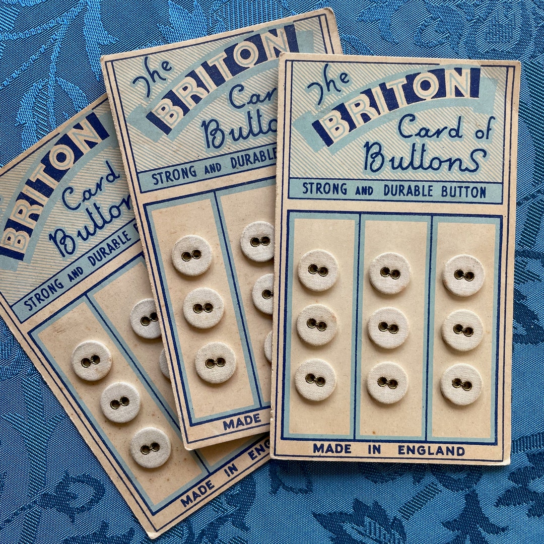 Antique White Linen Buttons Carded Buttons Suitable for Etsy UK