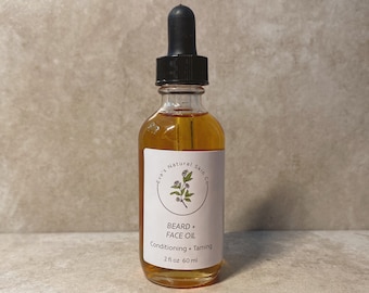 Beard & Face Oil- Natural OIl for Men, Almond, Calendula, Cedar, Chamomile, Jojoba, Kukui,  Macadamia, Rose, St. John's Wort, Vitamin E Oil