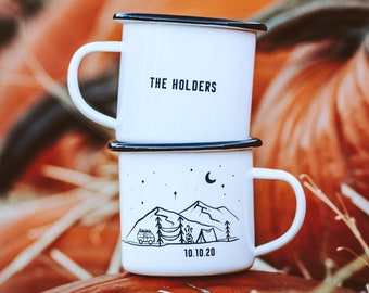 Bridesmaid Gift Bridesmaids Mug, Personalized Maid of Honor Bridal Party Proposal Gift, 1 Unique Rustic Vintage style steel coffee cup, 11oz