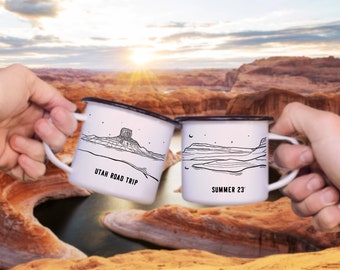 Utah Gift Custom Mug LAKE POWELL, Cookie Jar Butte, Red Rocks Art, National Park Landscape coffee Camping Mugs *11oz* Engagement Couple gift