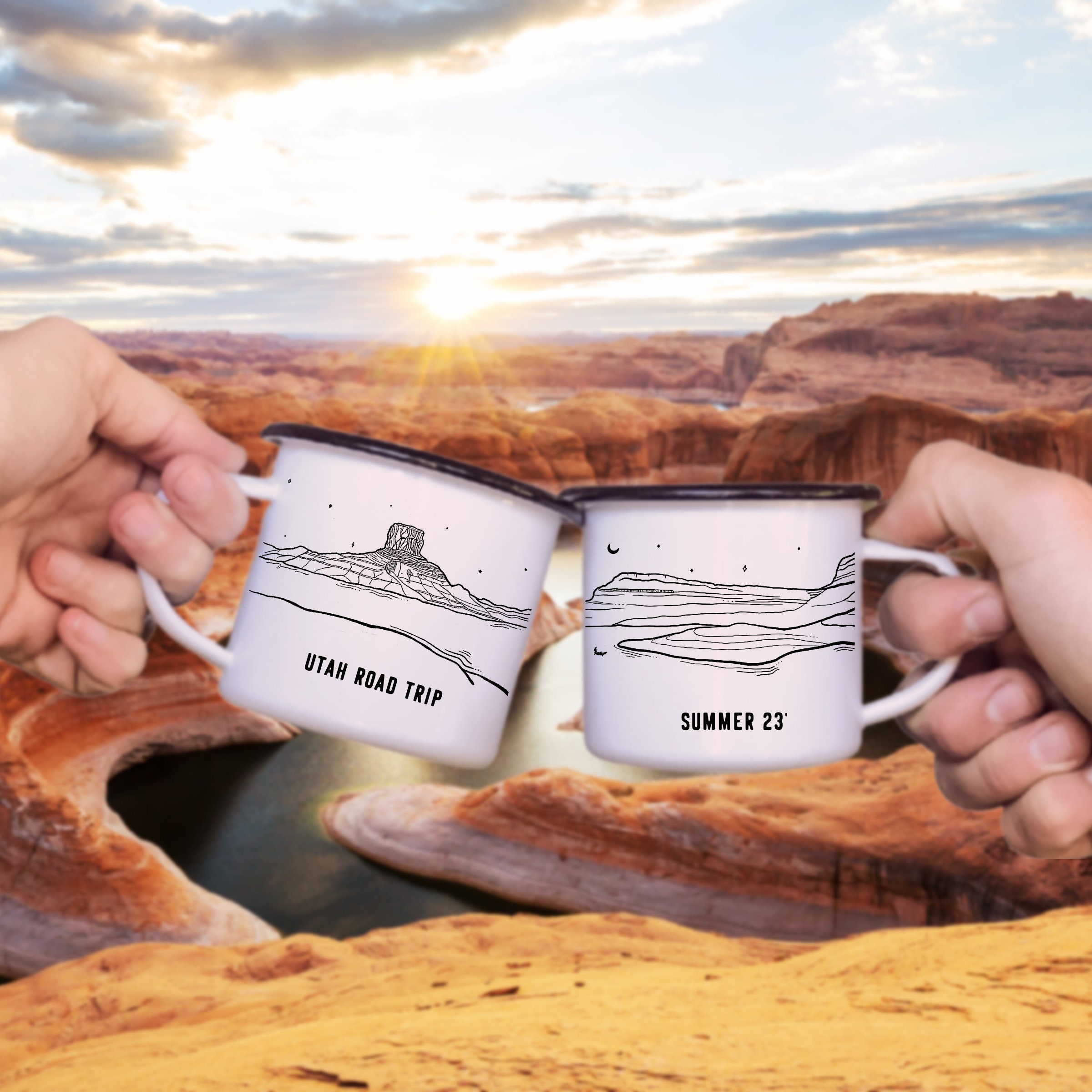 Camp Mug Personalized, Camping Mountain Camp Mug 11oz Camper Van Lake Decor  Coffee Cup - unique Custom name engagement gift for couple, 1x