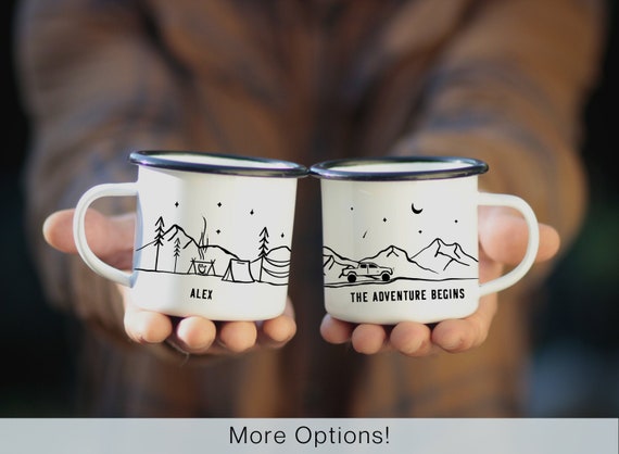 Custom Camping Mug, Insulated Mug, Adventure Mug, Hiking Camp Mugs