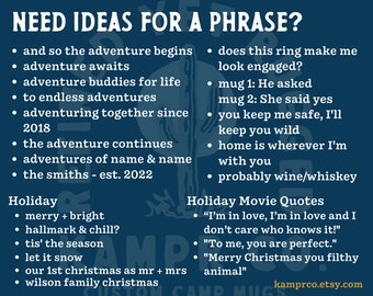 Free Phrase Guide! For KamprCo Camp Mugs 11oz    *Do not add to cart!