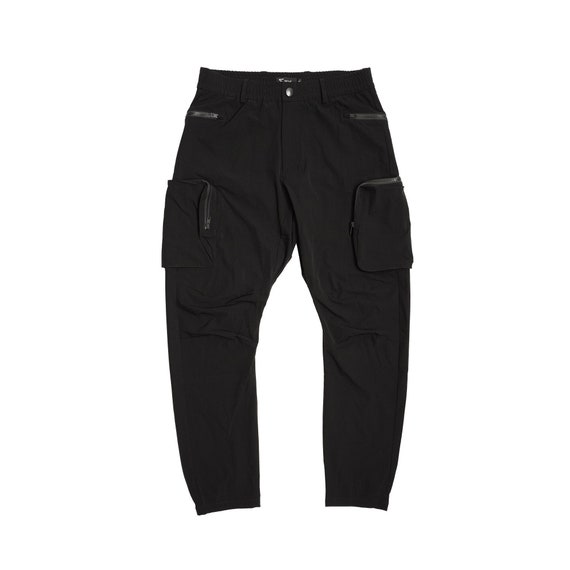 Black Cargo Pants Water Resistant Techwear Gorpcore Streetwear DWR