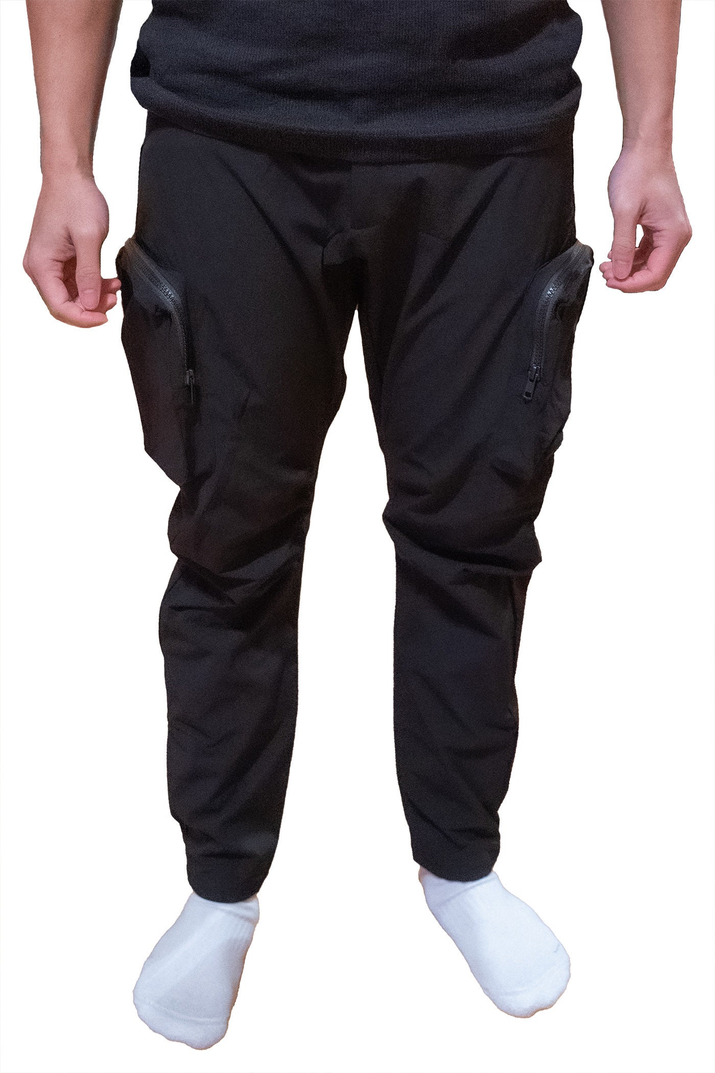 【KOOLOSET】Under Zipper Nylon Cargo Pants Red-combat-pants-Jordan-4-