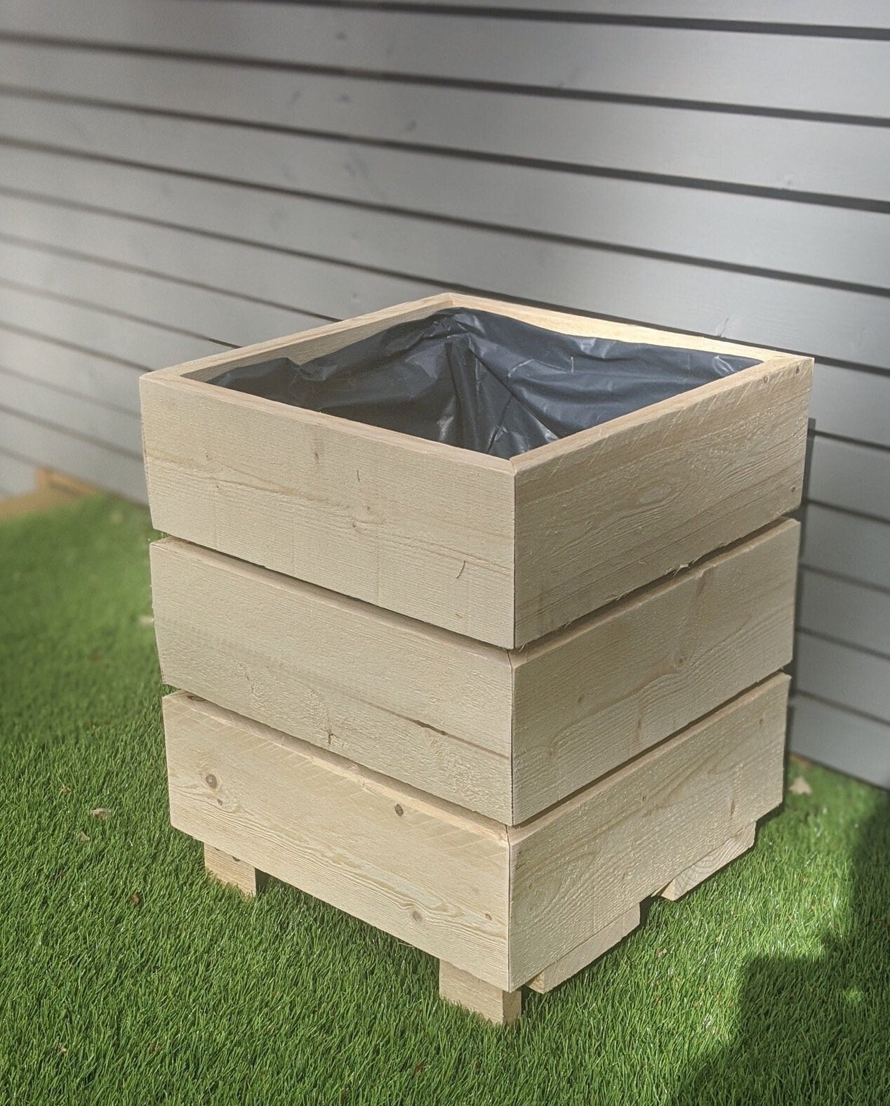 Handmade Square Wooden Garden & Patio Planter Herb and | Etsy