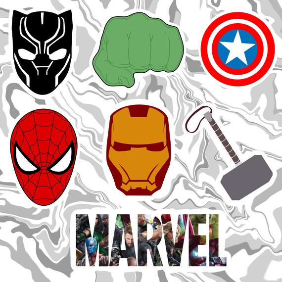 Marvel Avengers Sticker Bundle Etsy
