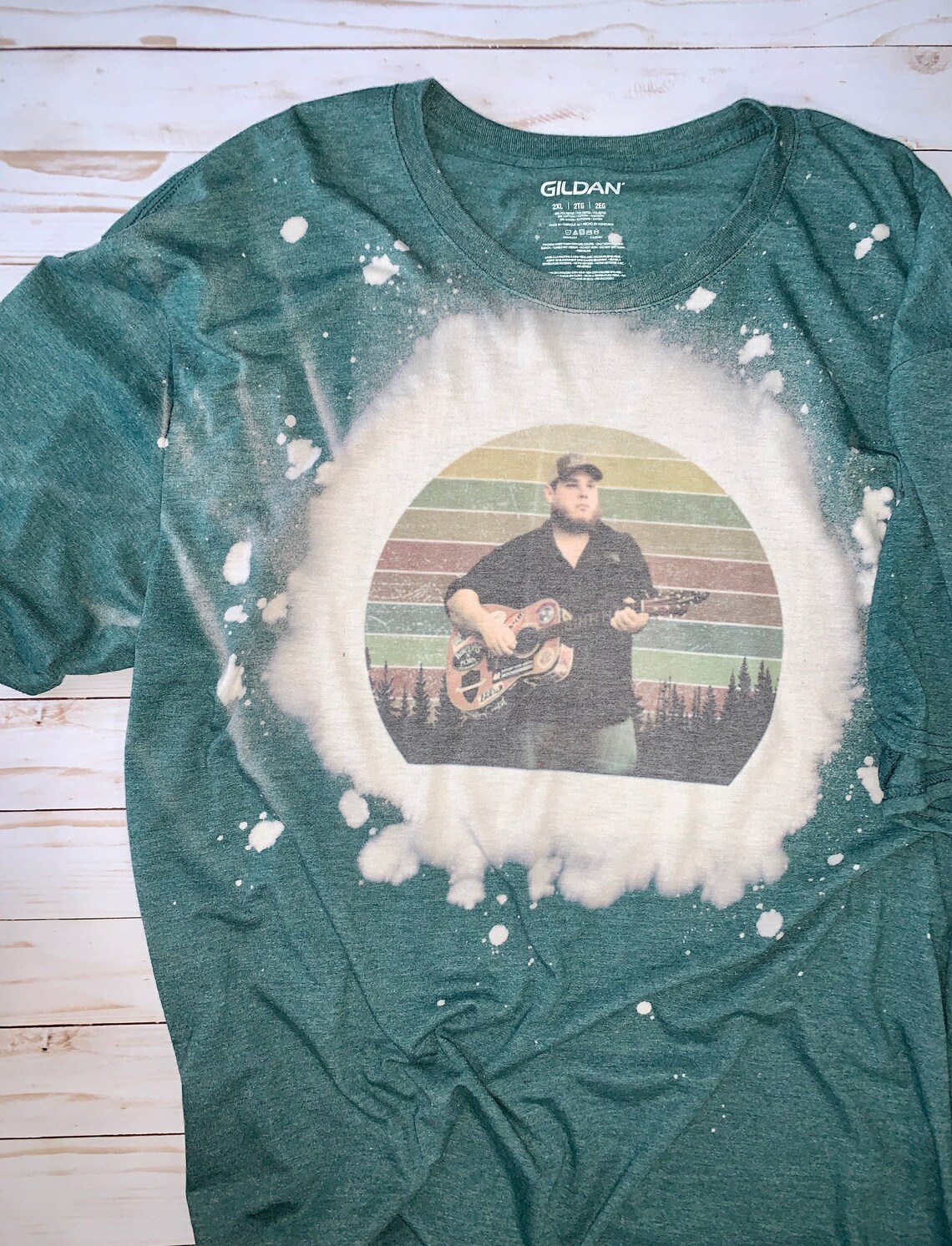 Luke Combs Bleached Graphic tee | Etsy