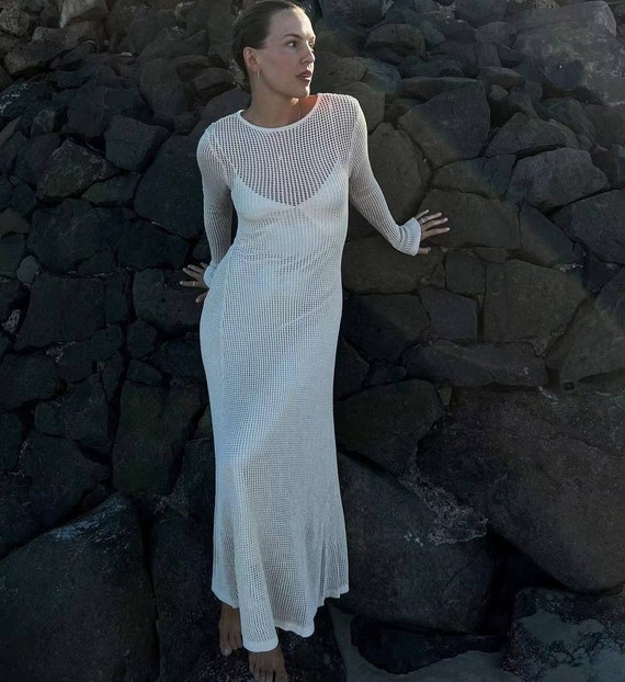 Hollow Out Long Dressladies Sun Dress Beach Coverups Long - Etsy