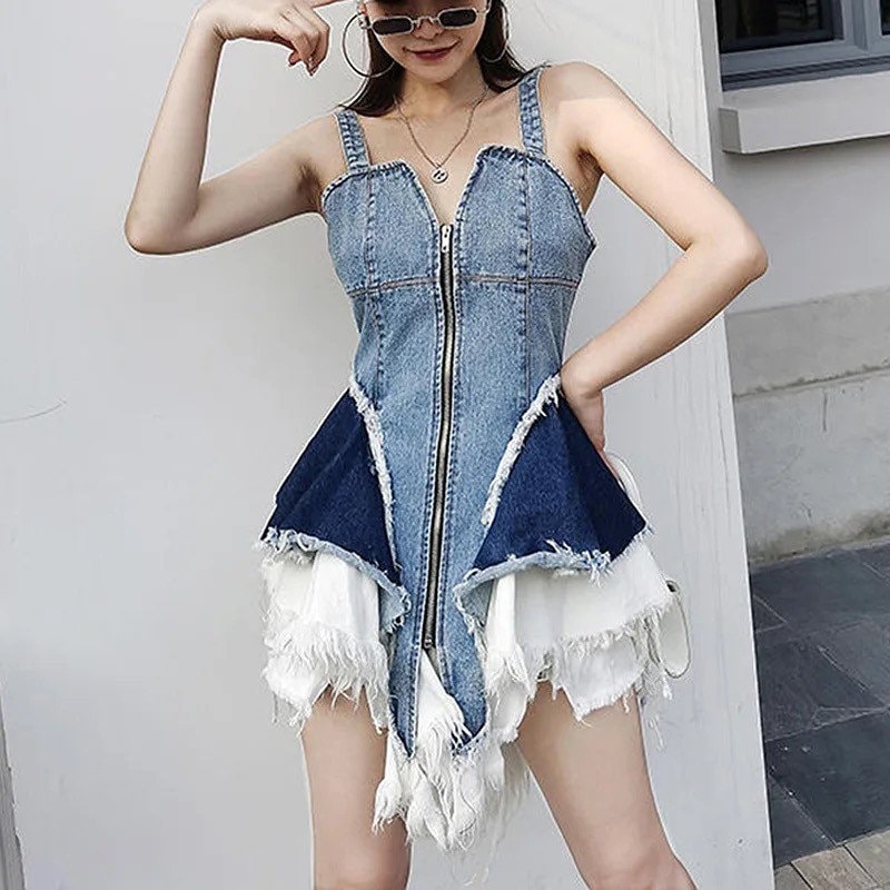 Denim Dress - Etsy