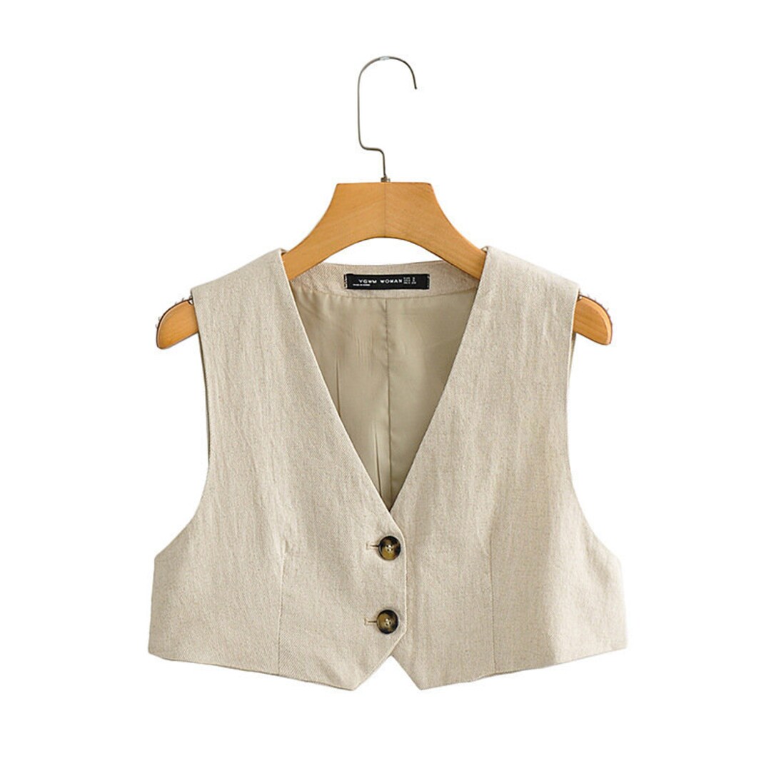Summer New Style Women Vest Linen Vest Tailored Vest Llnen Etsy