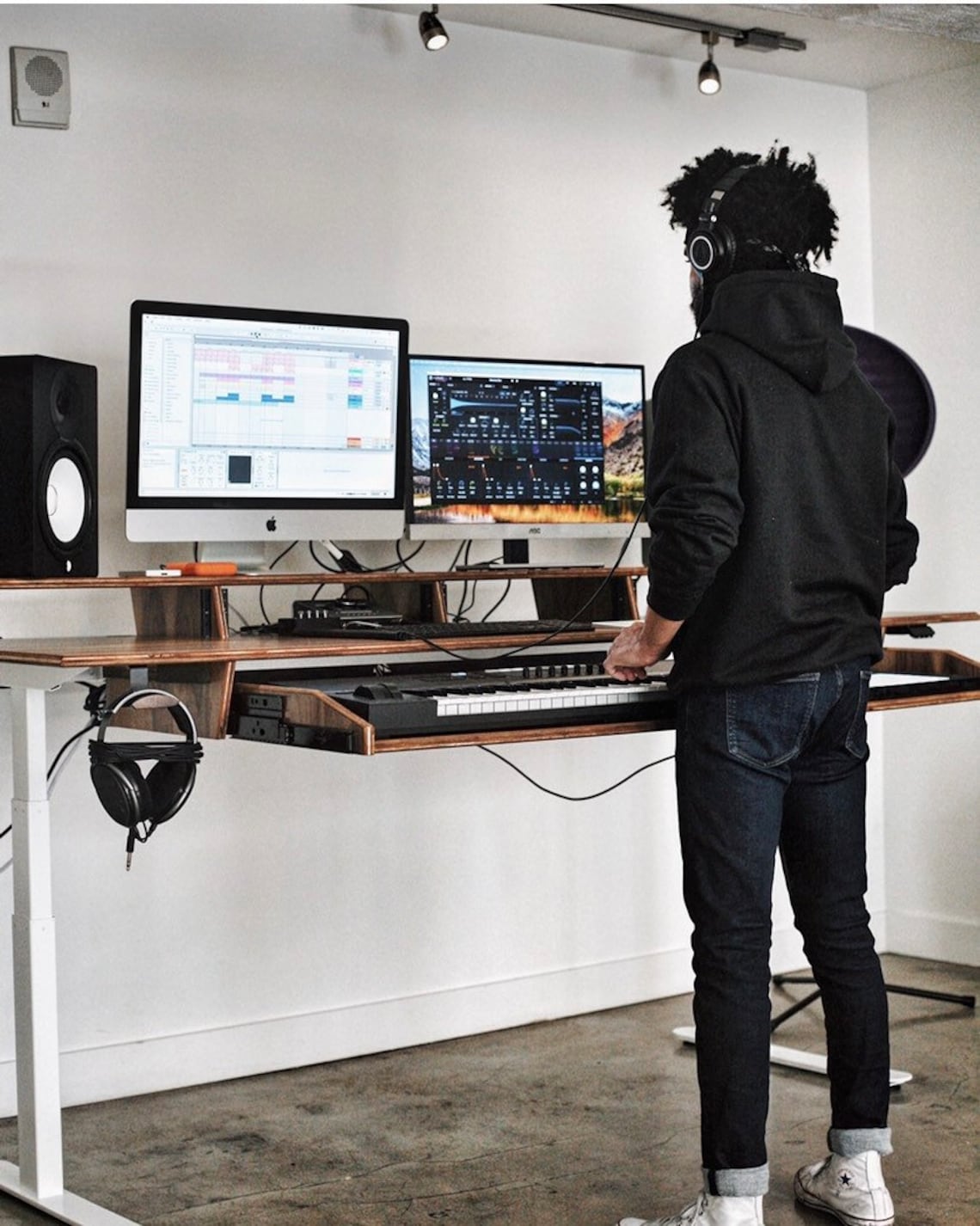 SIT/STAND Music Studio Desk Keyboard Tray Customizable Etsy