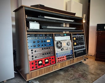 TRIPLE 8-12U Slanted SIDECAR Rack | 1-2 Synth Trays
