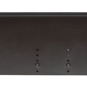 May include: Black metal shelf bracket with multiple screw holes for mounting.