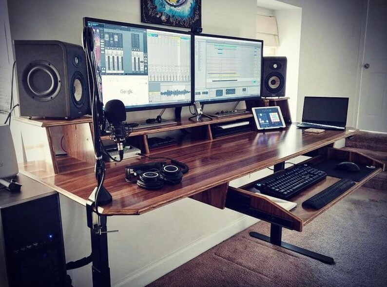 SIT/STAND Music Studio Desk Keyboard Tray Customizable Etsy