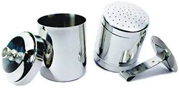 South Indian Coffee Filter Madras Kaapi/ Kappi Drip Decoction Maker or  Dripper for Home and Kitchen Stainless Steel 160 ML 2 Mugs 