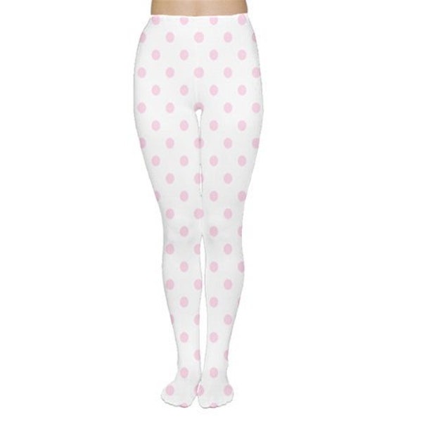 White x Pink Polka Dot Fairy Kei Tights - MADE TO ORDER