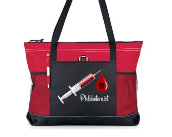 Personalized Every Drop Counts Phlebotomist Tote Bag, Available in 7 colors