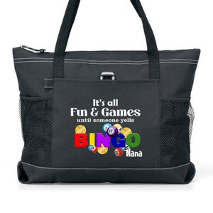 Bolsa de bingo personalizada, todo es diversión y juegos hasta que alguien grite, disponible en 7 colores