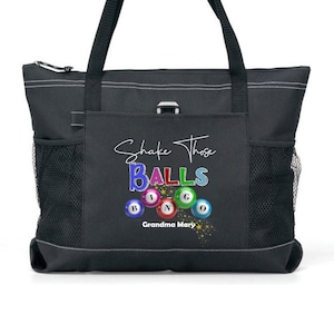 Secouez ces boules personnalisées, sac fourre-tout de bingo, disponible en 7 couleurs