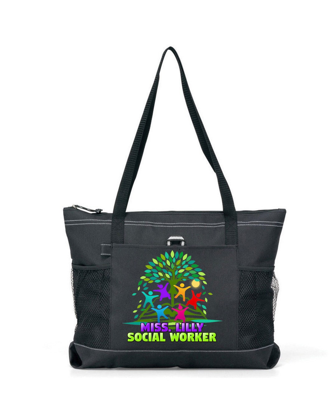 Buy Personalized Social Worker Tree Tote Bag, Available in Colors Online  in India