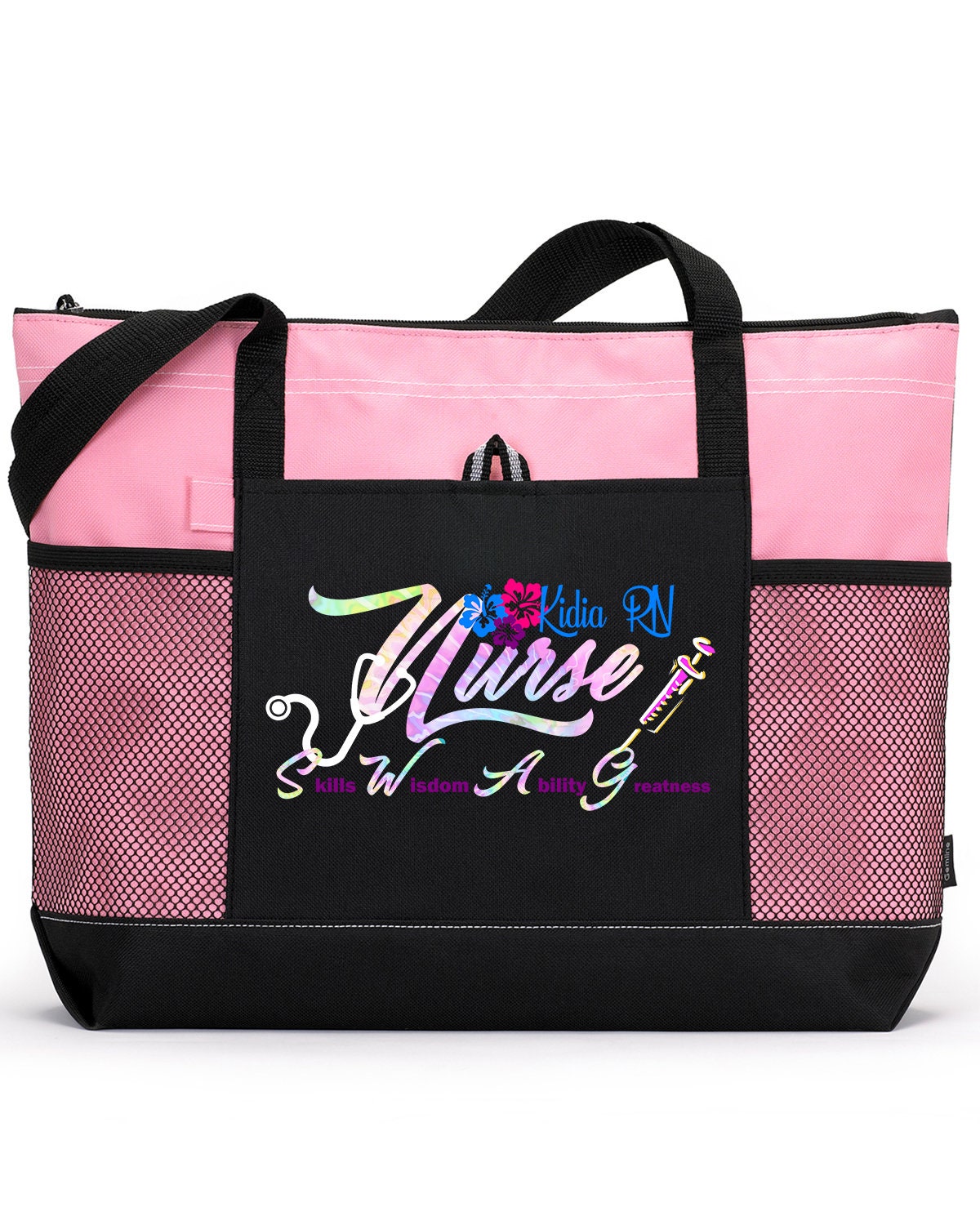 Personalized Nurse Swag Tie Dye Tote Bag Available in 7 Etsy