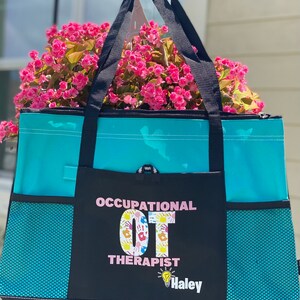 Personalized Occupational Therapist Seeing the Light Tote Bag, Available in 7 colors image 9