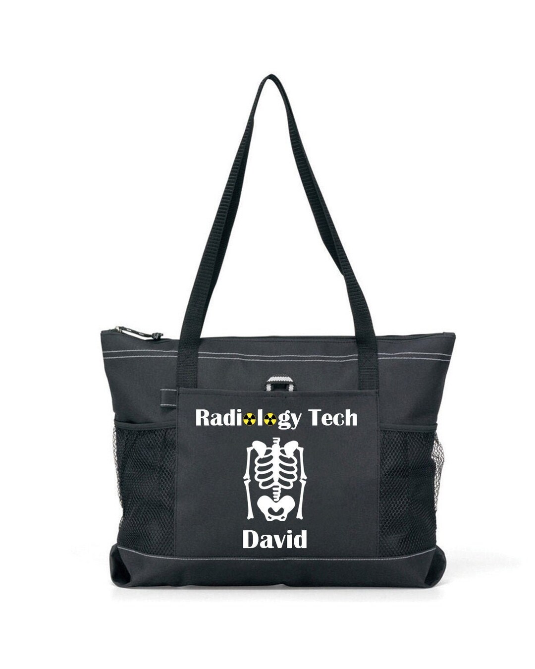 Personalized Radiology Tech Tote Bag, Available in 7 Colors 