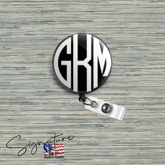 Buy Personalized Monogram Retractable Badge Reel, Belt or Alligator Clip  Available Online in India 