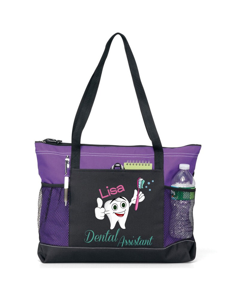 Personalized Dental Assistant Tote Bag Available in 7 colors Etsy