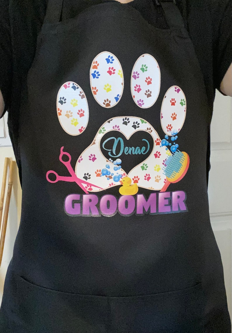 Personalized Pet Groomer Apron Available in 3 Colors Etsy