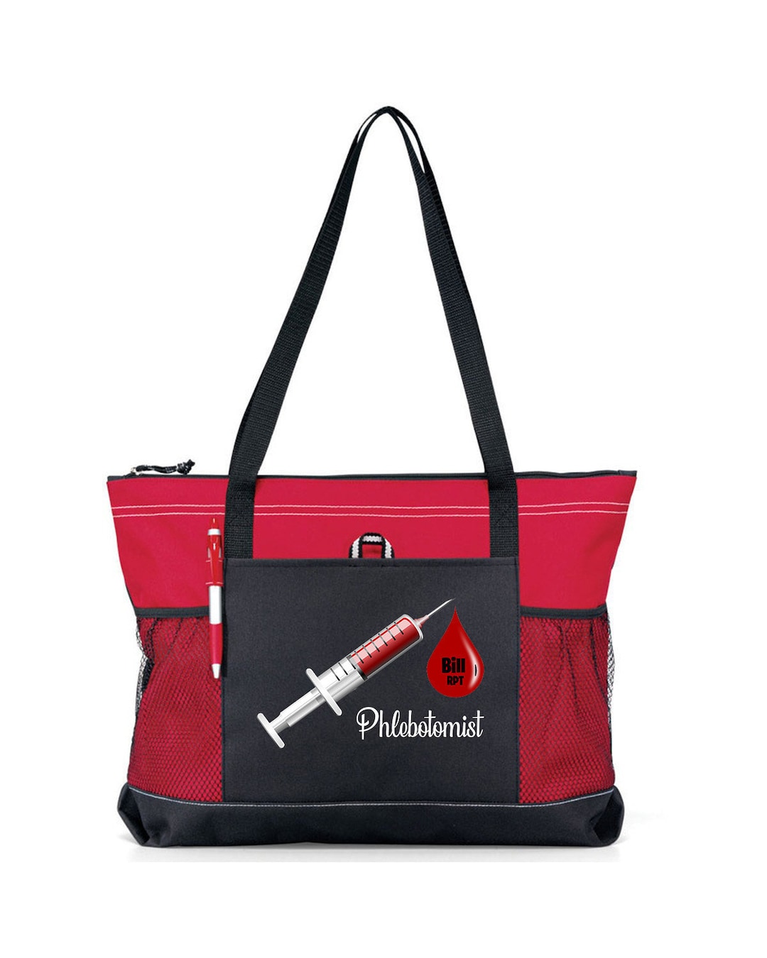 Personalized Every Drop Counts Phlebotomist Tote Bag, Available in 7
