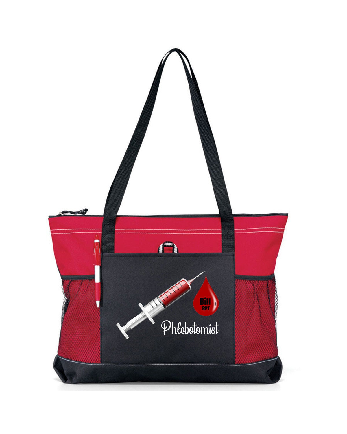 Phlebotomist Peace Love Phlebotomy Custom Tote Bag | Zazzle